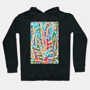 Primary colored abstract print Hoodie